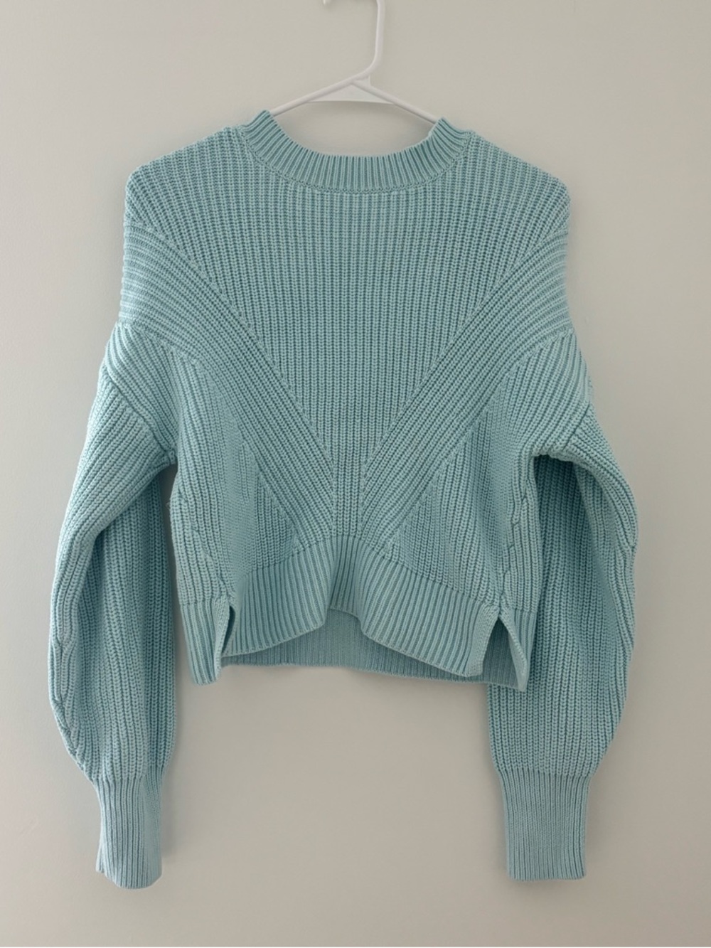 Abercrombie Ribbed Classic Crew Sweater Light Blue Size S NWOT